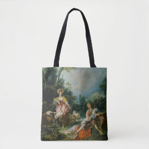 Pastoral with a Bagpipe Player by Francois Boucher Tote Bag