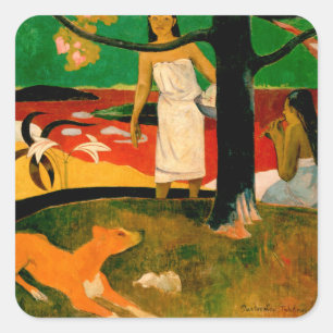 Pastorales Tahitiennes by Paul Gauguin Square Sticker