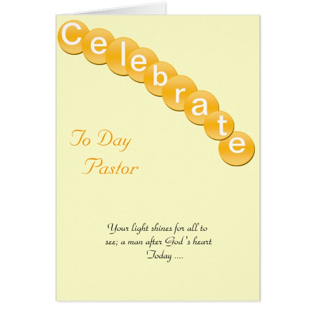 Pastor's  Anniversary /Celebrate (Front)