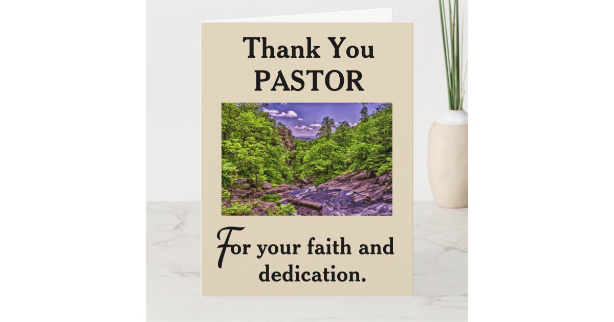 Pastor s Appreciation Thank You Card Zazzle co uk