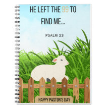 pastors day notebook, sheep notebook, psalms23
