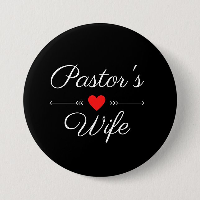 Pastor's Wife 7.5 Cm Round Badge (Front)