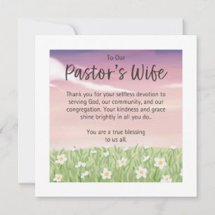 Pastor's Wife Appreciation  Card