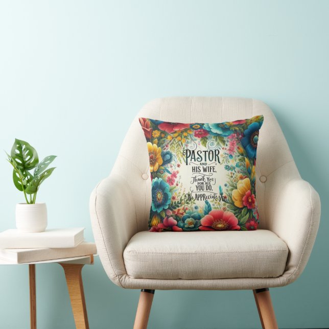 ✝️ Pastors Wife Appreciation Gift Blessing Custom Cushion (Chair)