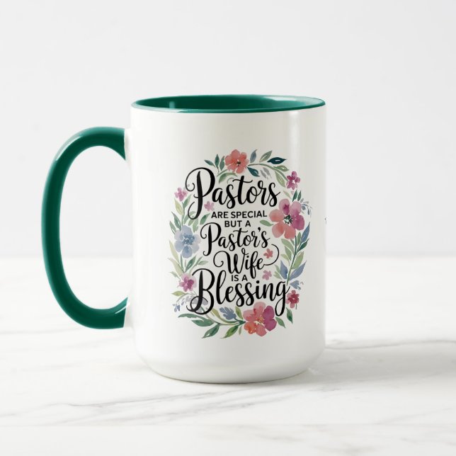 ✝️ Pastors Wife Appreciation Gift Blessing Custom Mug (Left)