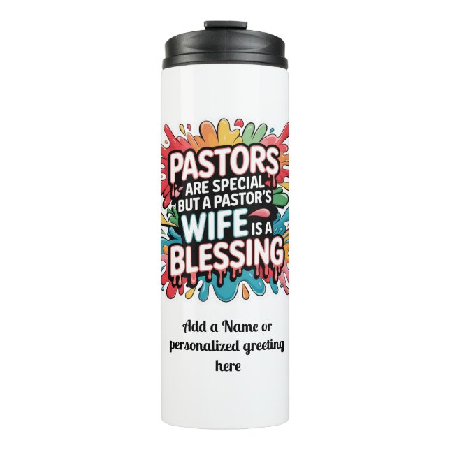 ✝️ Pastors Wife Appreciation Gift Blessing Custom Thermal Tumbler (Front)