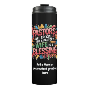 ✝️ Pastors Wife Appreciation Gift Blessing Custom Thermal Tumbler
