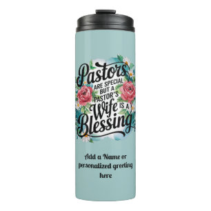 ✝️ Pastors Wife Appreciation Gift Blessing Custom Thermal Tumbler
