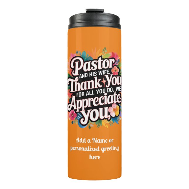 ✝️ Pastors Wife Appreciation Gift Blessing Custom Thermal Tumbler (Front)