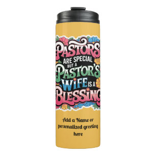 ✝️ Pastors Wife Appreciation Gift Blessing Custom Thermal Tumbler
