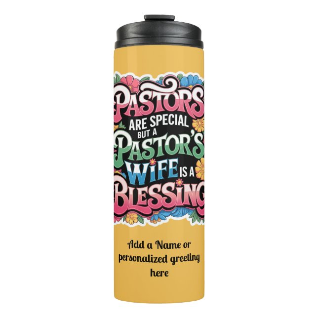 ✝️ Pastors Wife Appreciation Gift Blessing Custom Thermal Tumbler (Front)