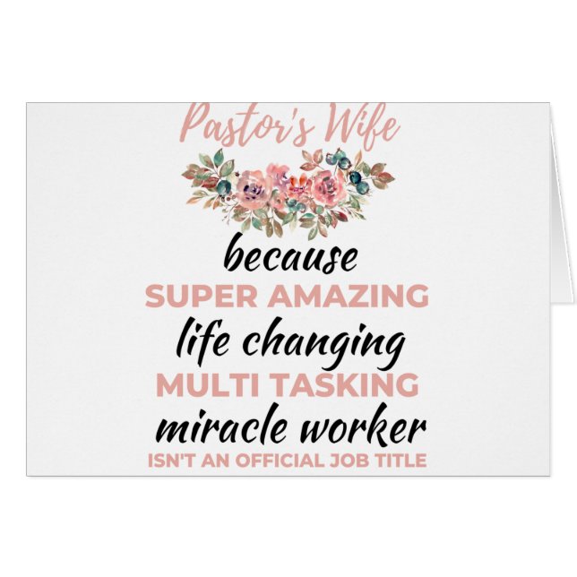 Pastor's Wife Because Super Amazing LifeChanging b (Front Horizontal)
