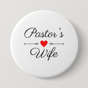 Pastor's Wife bl 7.5 Cm Round Badge