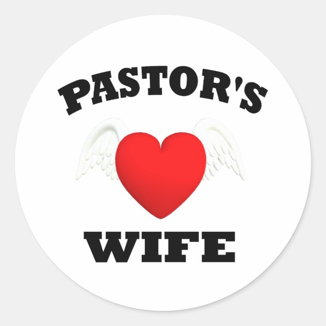 Pastor's Wife Classic Round Sticker (Front)