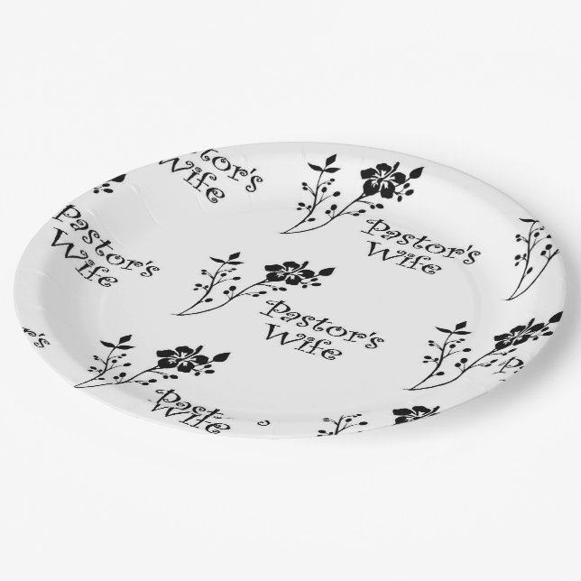 Pastors Wife Elegance Paper Plate (Angled)