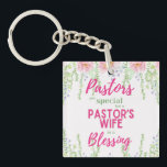 ✝️ Pastor's Wife Wives Appreciation Gift Thank You Key Ring<br><div class="desc">✝️ Show your appreciation for Pastor's wives, and the Pastor's wife with this attractive Pastor wife, women in ministry gift which is perfect as an appreciation gift, thank you gift, for birthday, Christmas, retirement or on the day of the Pastor's ordination anniversary, newly ordained etc. Add personalised details as required....</div>