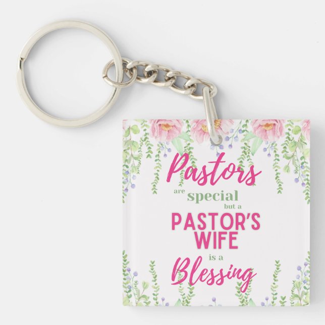 ✝️ Pastor's Wife Wives Appreciation Gift Thank You Key Ring (Front)