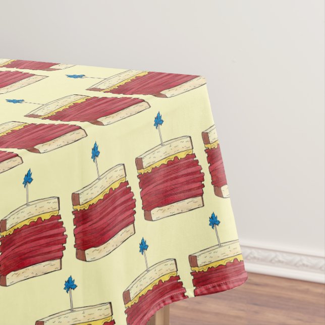 Pastrami on Rye New York Deli Sandwich Shop Tablecloth (In Situ)