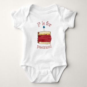 Pastrami on Rye NYC Kosher Jewish Deli Sandwich Baby Bodysuit