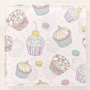 Pastries Glass Coaster
