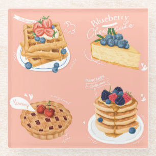 Pastries Glass Coaster