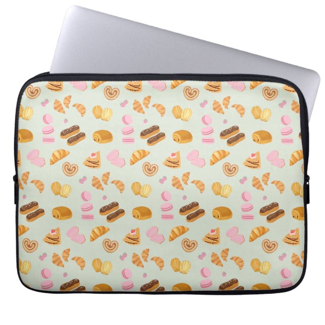 Pastries in Paris Laptop Sleeve (Front)