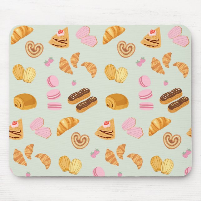 Pastries in Paris Mouse Mat (Front)