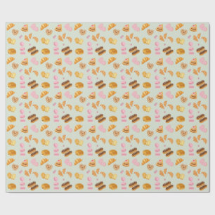 Pastries in Paris Wrapping Paper