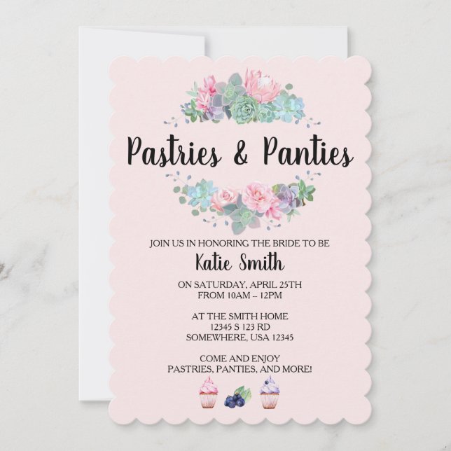 Pastries & Panties Invitation (Front)