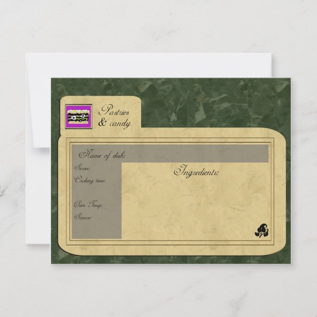 pastries recipe card (Front)
