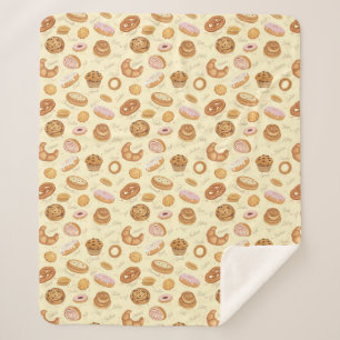 Pastries Sherpa Blanket