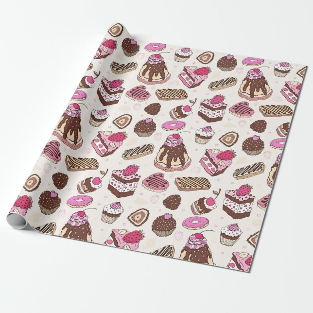 Pastries Wrapping Paper (Unrolled)
