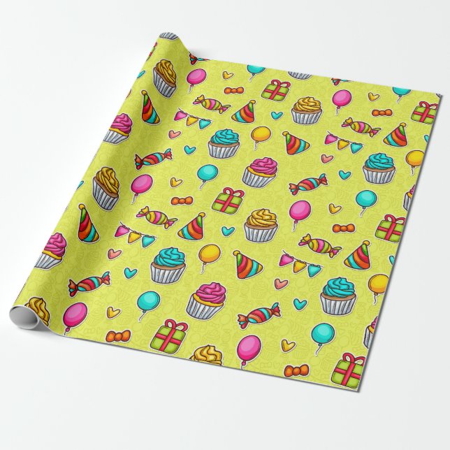 Pastries Wrapping Paper (Unrolled)