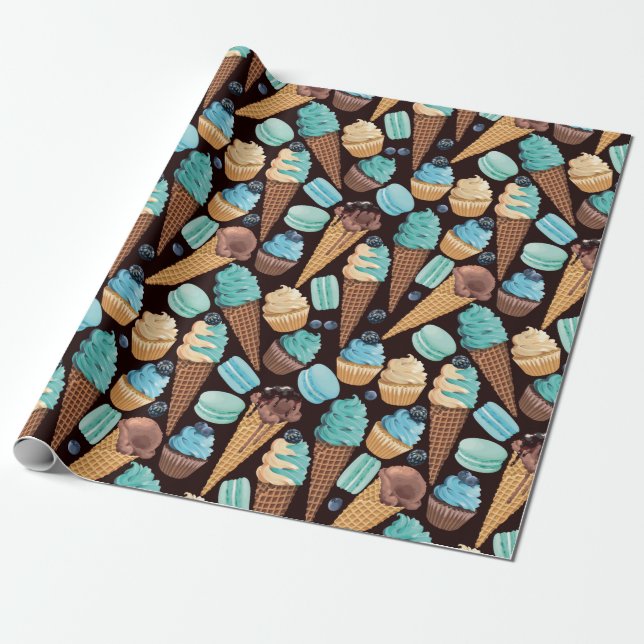 Pastries Wrapping Paper (Unrolled)