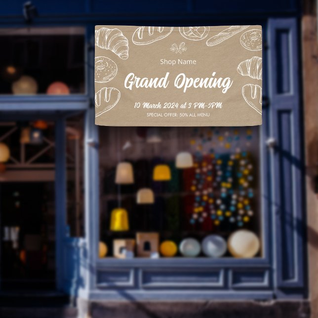 Pastry Bakery Business Grand Opening Template Banner (Pastry Bakery Business Grand Opening Template Banner)