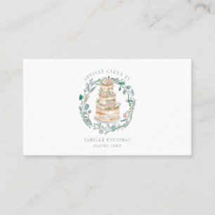Pastry Bakery Chef Baker Elegant Cake Business Ca Business Card