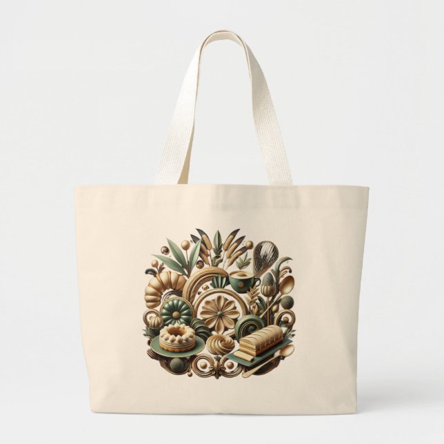 Pastry & Baking  Large Tote Bag (Front)