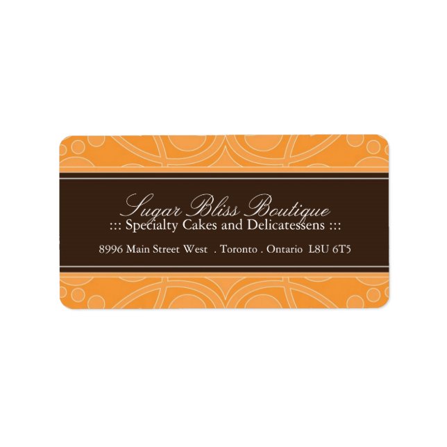 Pastry Chef Address Labels (Front)