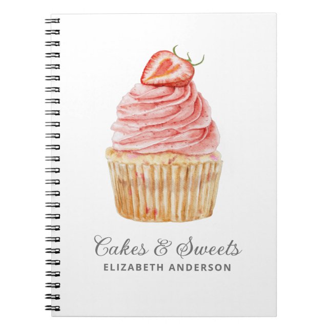Pastry Chef Bakery Cupcake Notebook (Front)