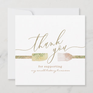 Pastry chef bakery patisserie thank you invitation