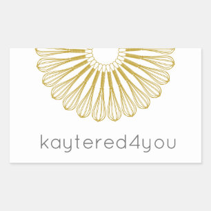 Pastry Chef Baking Whisk Modern Catering Rectangular Sticker