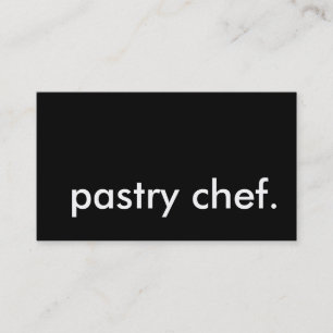pastry chef. business card