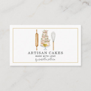 Pastry Chef Cake And Baking Utensils Business Card