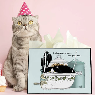 Pastry Chef Cat Large Gift Bag