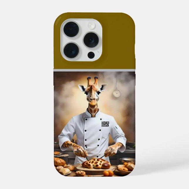 Pastry Chef Giraffe: Reaching New Heights, iPhone Case (Back)