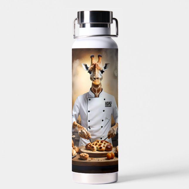 Pastry Chef Giraffe: Reaching New Heights, Water Bottle (Back)