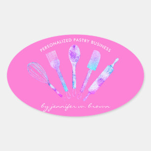 Pastry Chef Oval Sticker