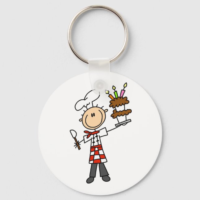 Pastry Chef Tshirts and Gifts Key Ring (Front)