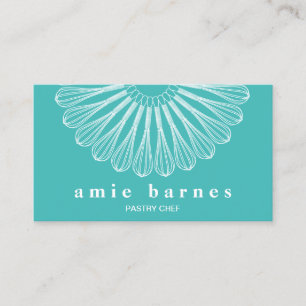 Pastry Chef Whisk Logo Catering  Bakery Business C Business Card