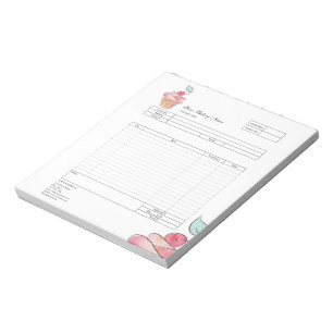 Pastry Cupcake Bakery Order Form Invoice  Notepad